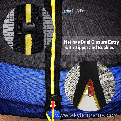 Garden antifall trampoline with safety fence